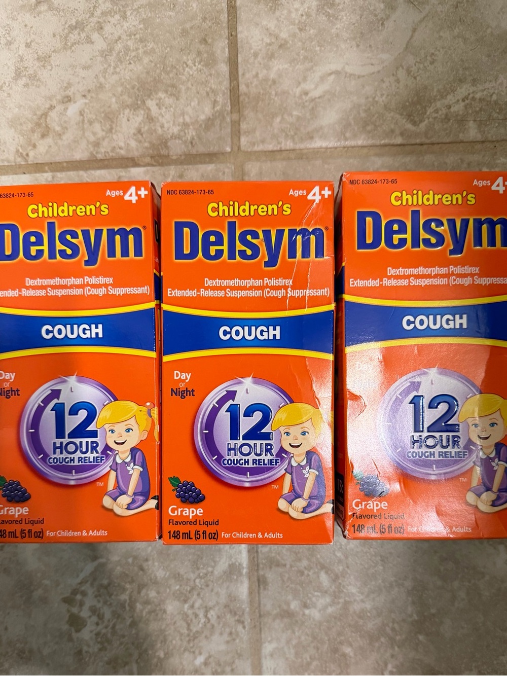 Children's 12-Hour Cough Relief Grape - Orange Packaging